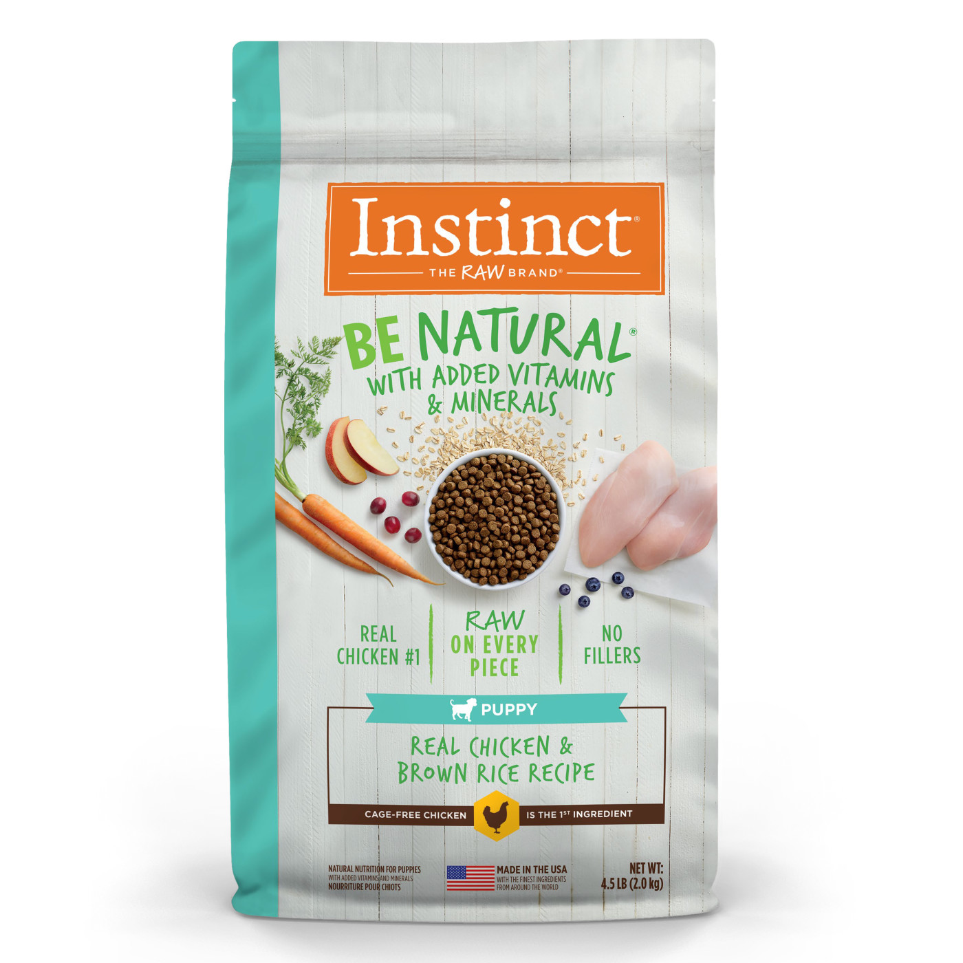 Instinct Be Natural Real Chicken & Brown Rice Recipe For Puppies